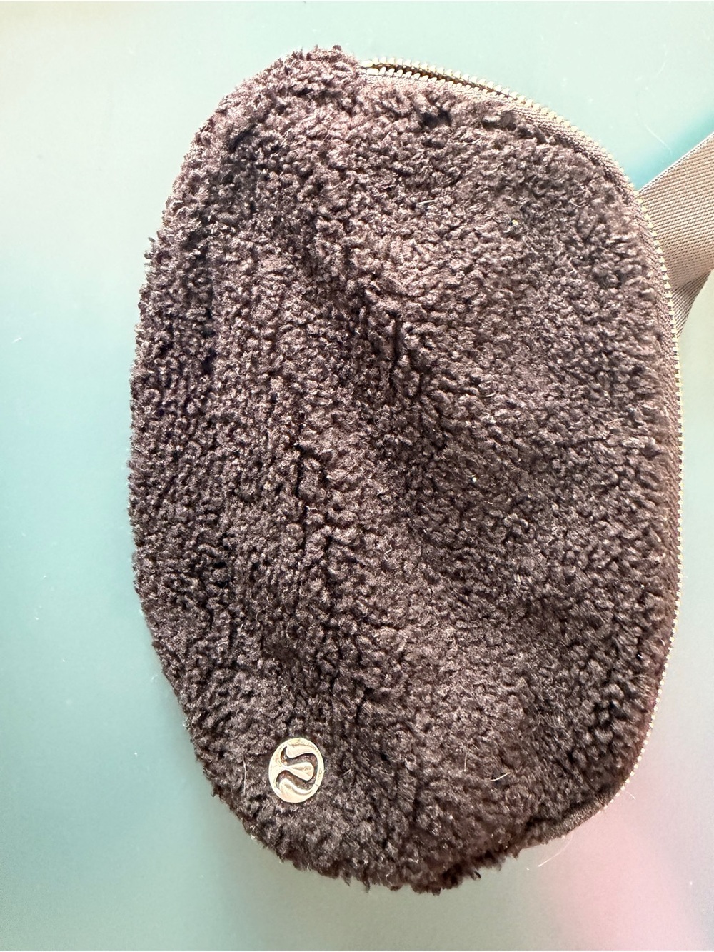 lululemon athletica Black Sherpa Zip Card Holder